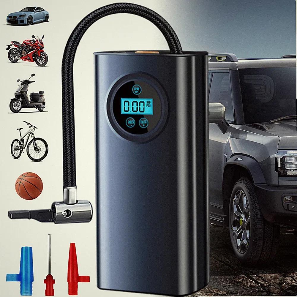 150 PSI Air Compressor Tire Inflator Tires Air Pump Portable Fits Car Moto Bike