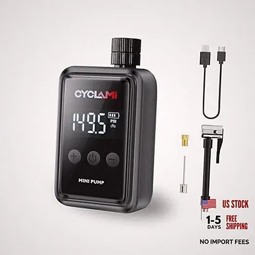 150 PSI Electric Bike Pump - Mini Portable Air Compressor with Digital