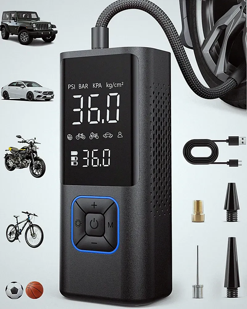 150PSI Cordless Tire Inflator Portable Air Compressor for Cars, Bikes