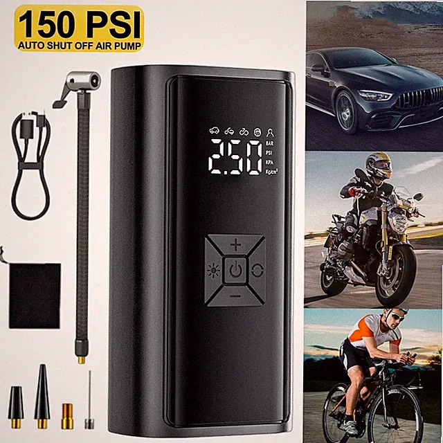 Air Pump Tire Inflator Portable Air Compressor Air Pump for Car Bike US