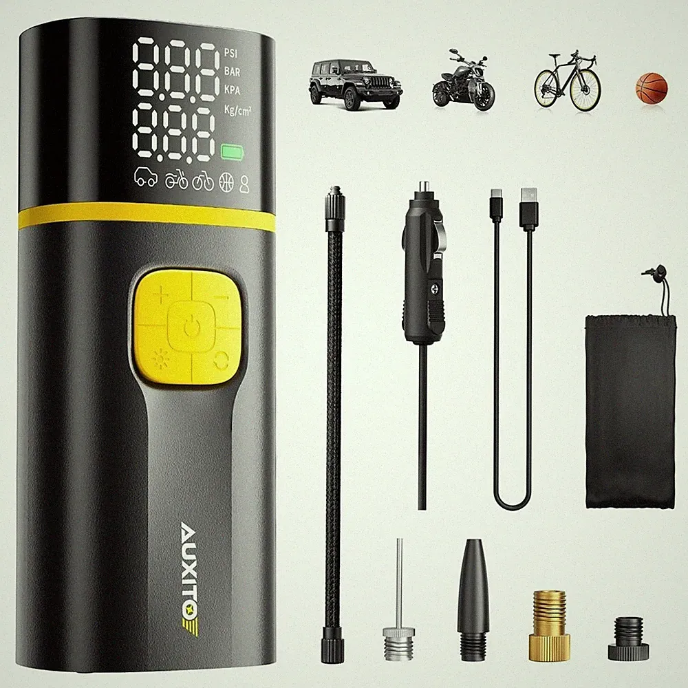 AUXITO Tire Portable Inflator Air Compressor Cordless Air Pump for Bike Car Tire
