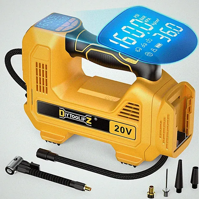 DIYtoolifz 160PSI Cordless Tire Inflator for Dewalt 20V w/ LED & Gauge (Bare)