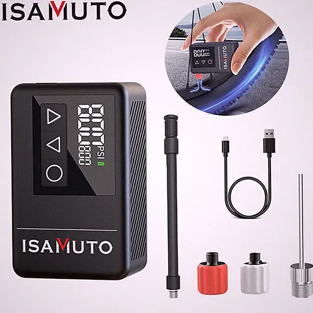 ISAMUTO MINI Portable Air pumps for automobiles Bicycle Tire Pump 120 PSI