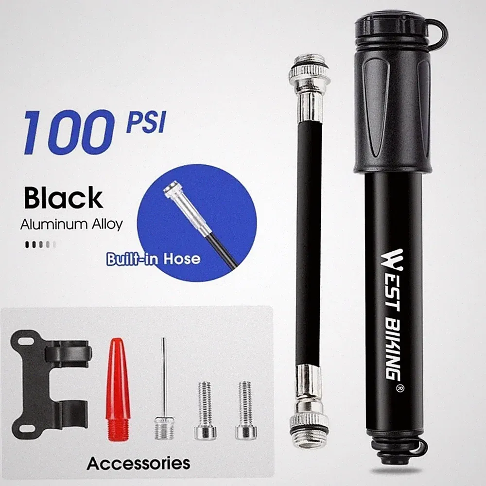 Mini Bike Air Pump 100 PSI Bicycle Pump for Electric Bike