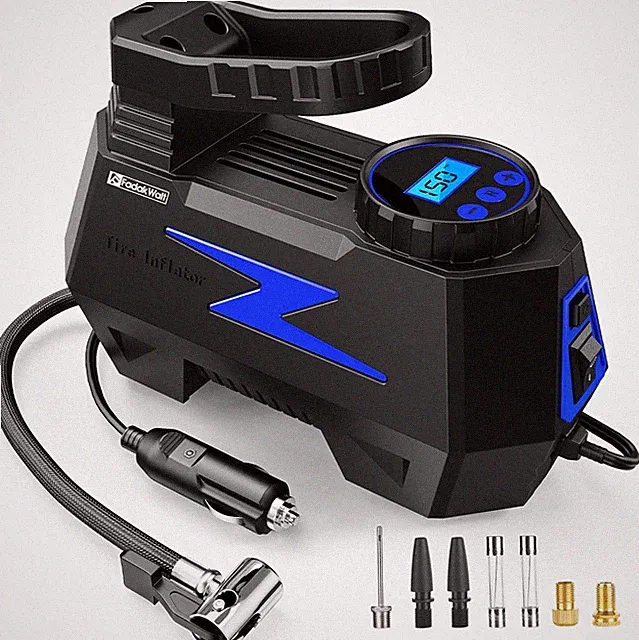 Portable Tire Inflator DC 12V, 150PSI with LED & Digital Gauge for Car, Bike